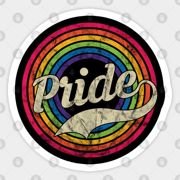 Pride - Retro Rainbow Faded-Style Sticker by MaydenArt